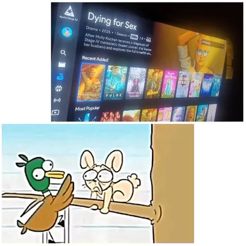 Streaming Service and Cartoon Scene
