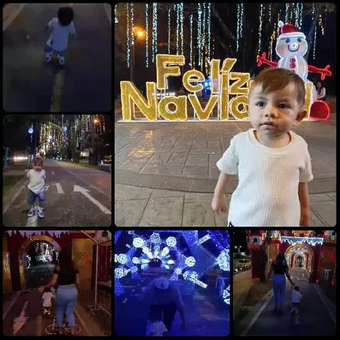 Child Enjoying Festive Holiday Scenes