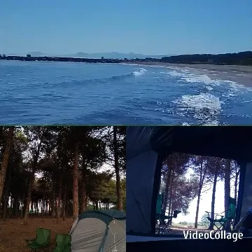 Beach and Camping Scenes Together