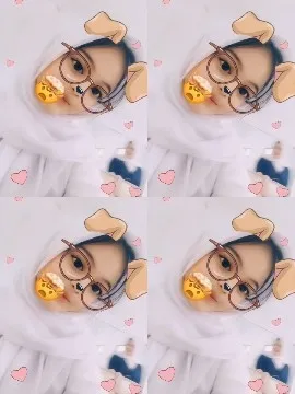 Four Identical Photos with Dog Filter