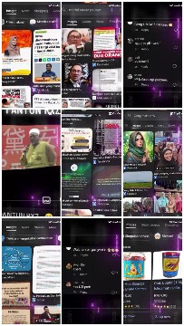 Diverse Social Media Screenshots
