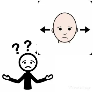Puzzled Figure with Question Marks