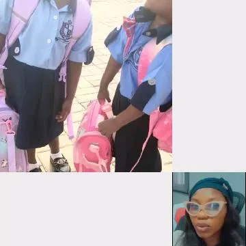Children With Backpacks and Portrait