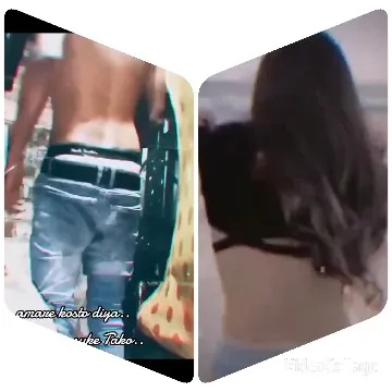 Shirtless Figure and Woman from Back