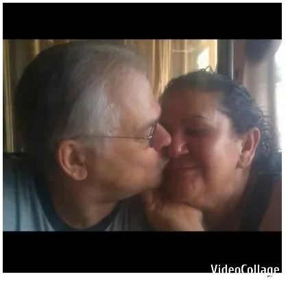 Elderly Couple Sharing Affection