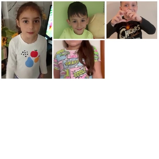 Four Kids with Unique Expressions