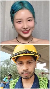 Smiling Person and Construction Worker