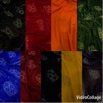 Colorful Embroidery Fabric Swatches