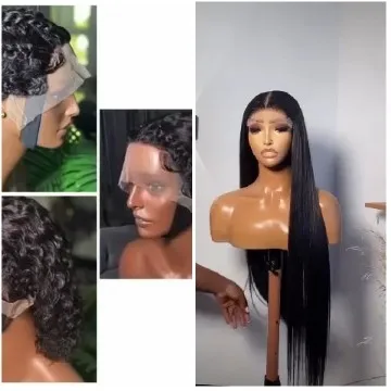 Mannequins Displaying Styled Wigs