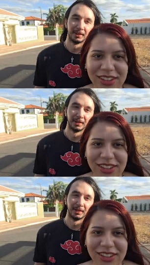 Two People Outdoors on Street