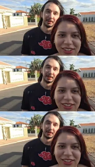 Two People Outdoors on Street