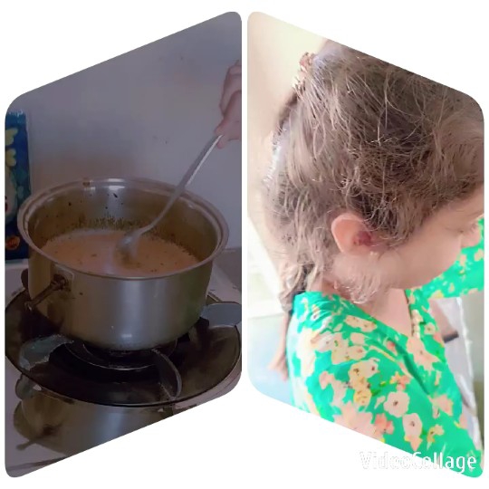 Cooking on Stove with Child