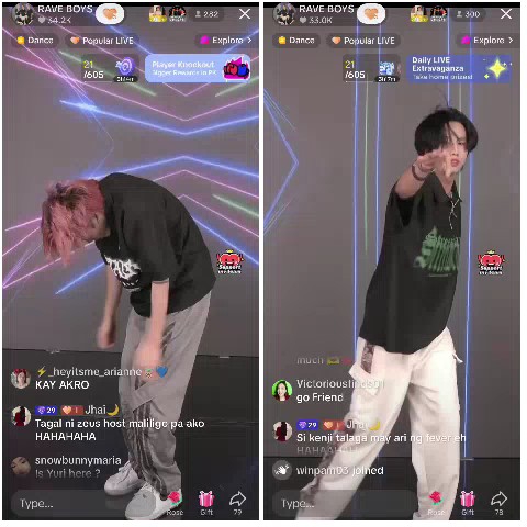 Dancing with Neon Backdrop