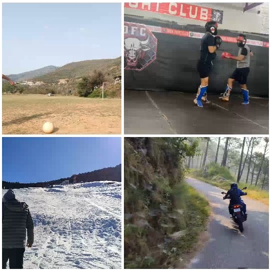 Activities: Soccer, Sparring, Snow, Motorcycle