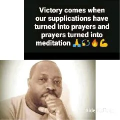 Reflective Person on Victory Theme