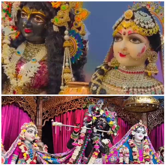 Elaborately Decorated Statues at Altar