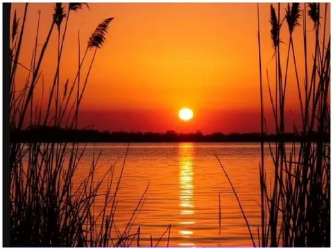 Serene Sunset Reflected on Water