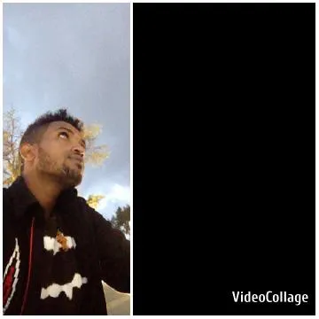 Man Looking Up at Cloudy Sky