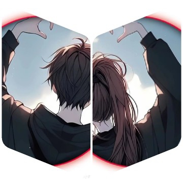Animated Characters Making Heart Shape