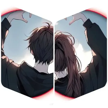 Animated Characters Making Heart Shape