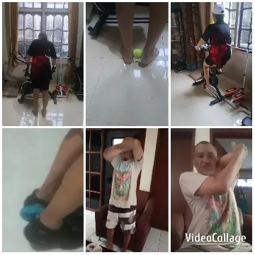 Man Exercising in Living Room