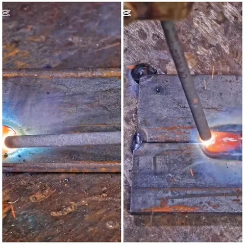 Welding Process Creating Bright Arc