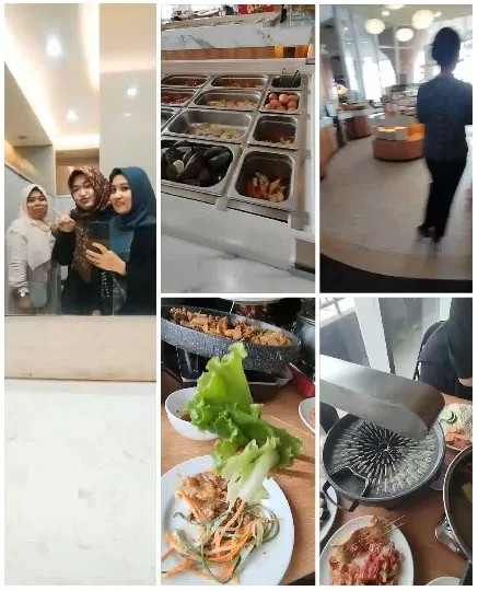 Selfie and Dining Area Scenes
