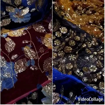 Decorative Fabrics with Gold Patterns