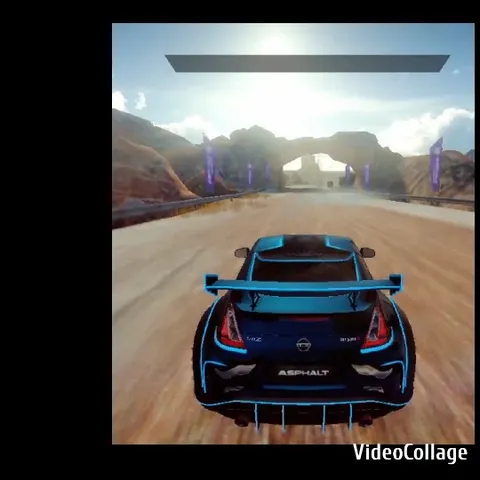 Blue Sports Car in Desert