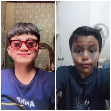 Young People with Sunglasses and Face Paint