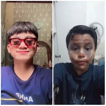 Young People with Sunglasses and Face Paint
