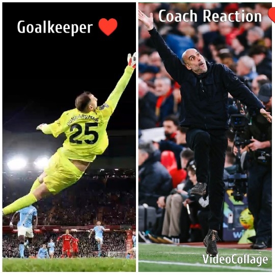 Goalkeeper Making Save and Coach Reacting