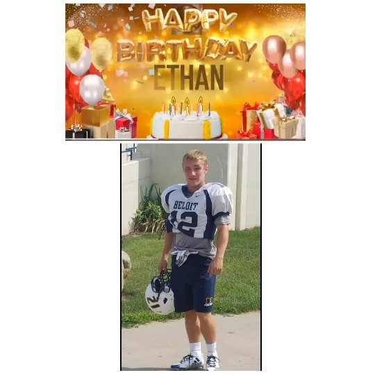 Birthday Greeting and Football Player
