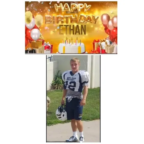Birthday Greeting and Football Player
