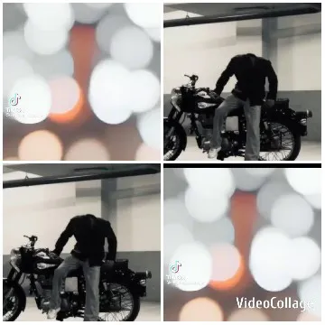 Person with Motorcycle in Garage