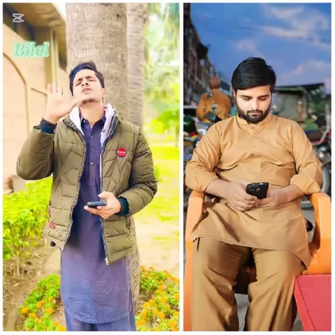 Men with Phones in Different Settings
