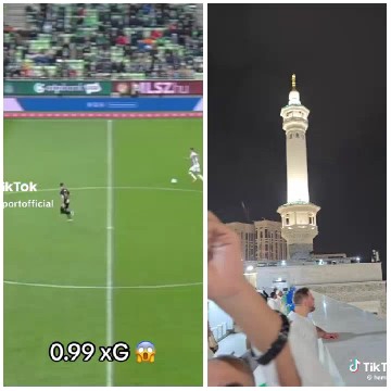 Soccer Field and Illuminated Tower