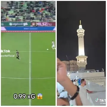 Soccer Field and Illuminated Tower
