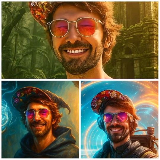 Digital Art of Smiling Individual