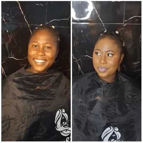 Before and After Makeup Transformation
