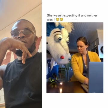 Surprised Woman and Puppet