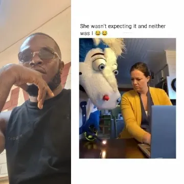 Surprised Woman and Puppet