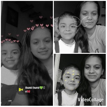 Child and Woman in Black-and-White