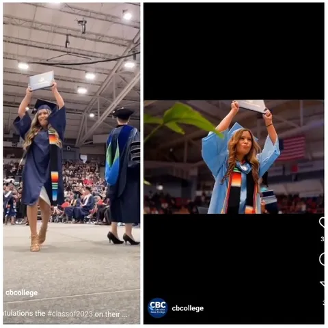 Graduate Celebrates with Diploma