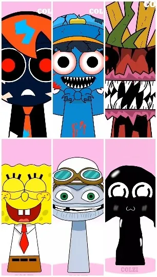 Colorful Cartoon Characters Display