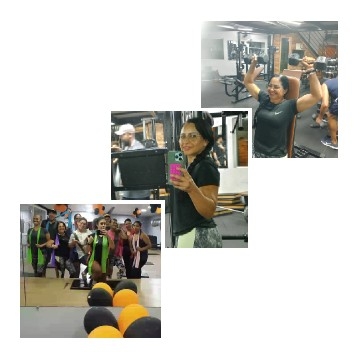 Woman Lifting Weights and Taking Selfie