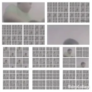 Blurry Grid of Obscured Person