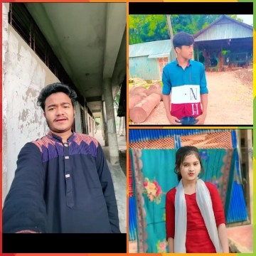 Three Young People in Different Settings