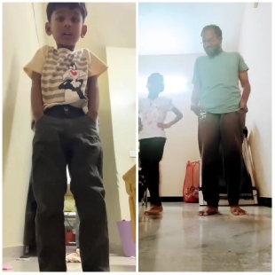 Child and Adults Indoors Together