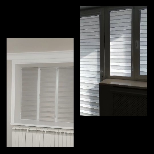 Two Windows with Horizontal Blinds
